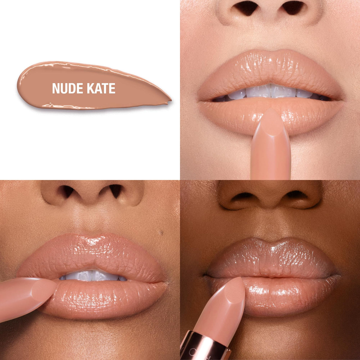 Charlotte Tilbury K.I.S.S.I.N.G Lipstick side view showing packaging