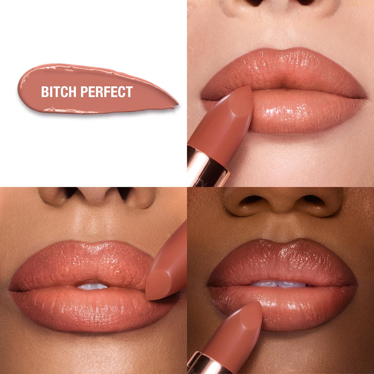 Charlotte Tilbury K.I.S.S.I.N.G Lipstick swatch on skin