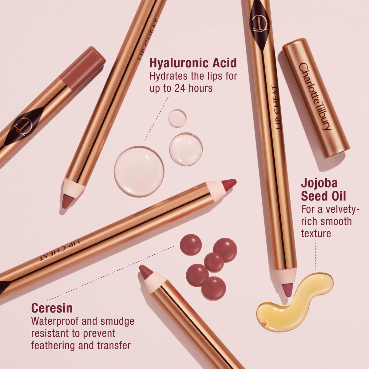 Charlotte Tilbury Lip Cheat Lip Liner applied on lips