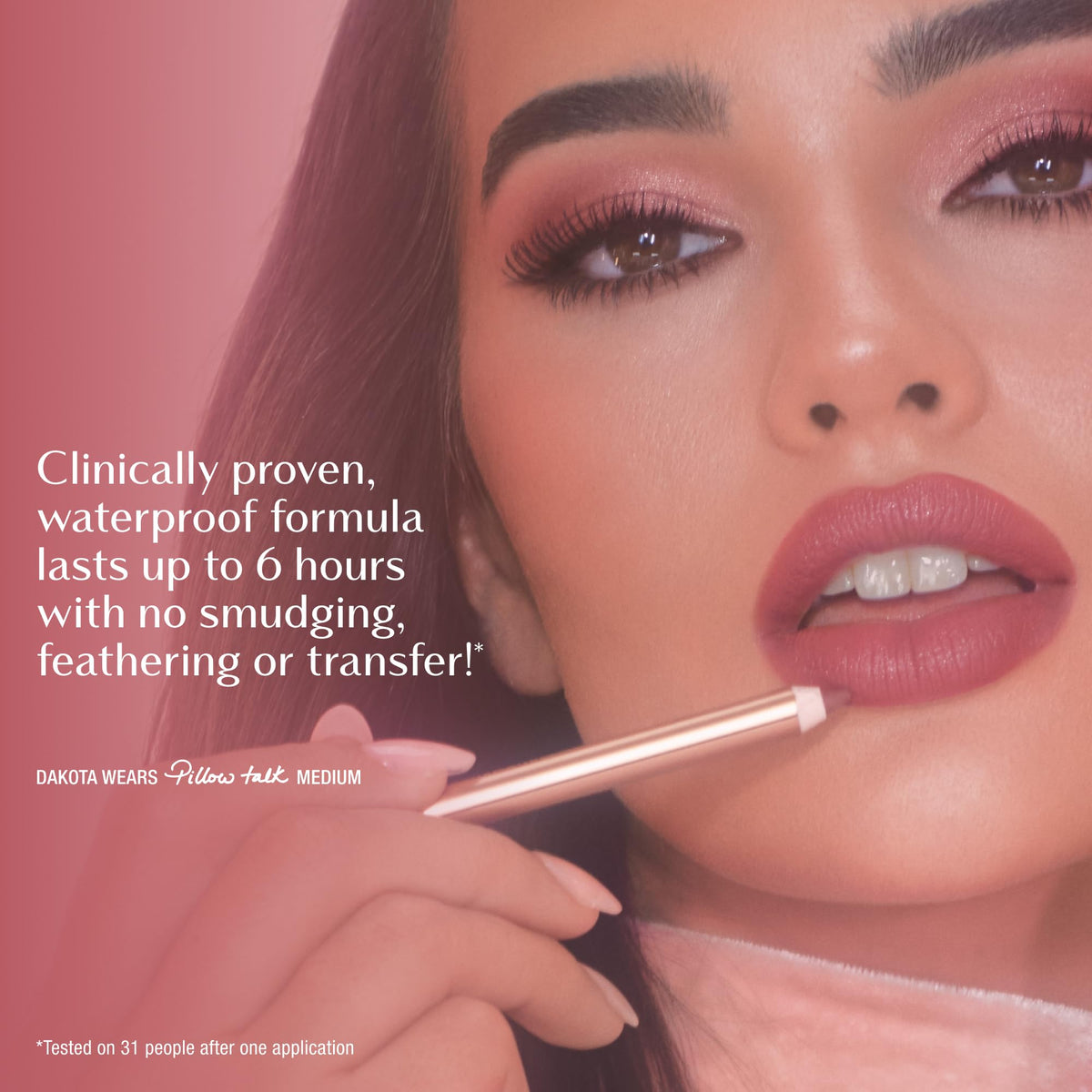Charlotte Tilbury Lip Cheat Lip Liner in use on model