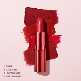 Charlotte Tilbury Matte Revolution Lipstick applied on model's lips