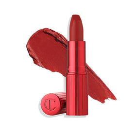 Charlotte Tilbury Matte Revolution Lipstick front view in muted red shade