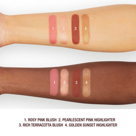 Charlotte Tilbury Mini Blush & Glow Palette open with both shades visible