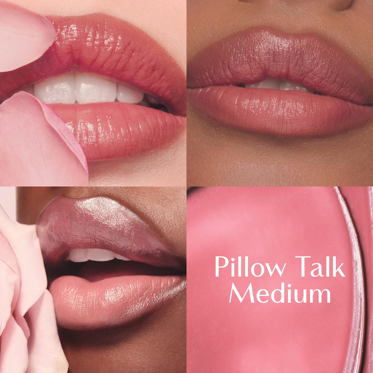 Charlotte Tilbury Pillow Talk Blush Balm Lip Tint swatch on skin