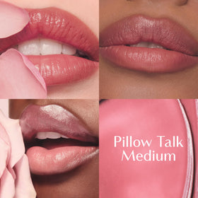 Charlotte Tilbury Pillow Talk Blush Balm Lip Tint swatch on skin