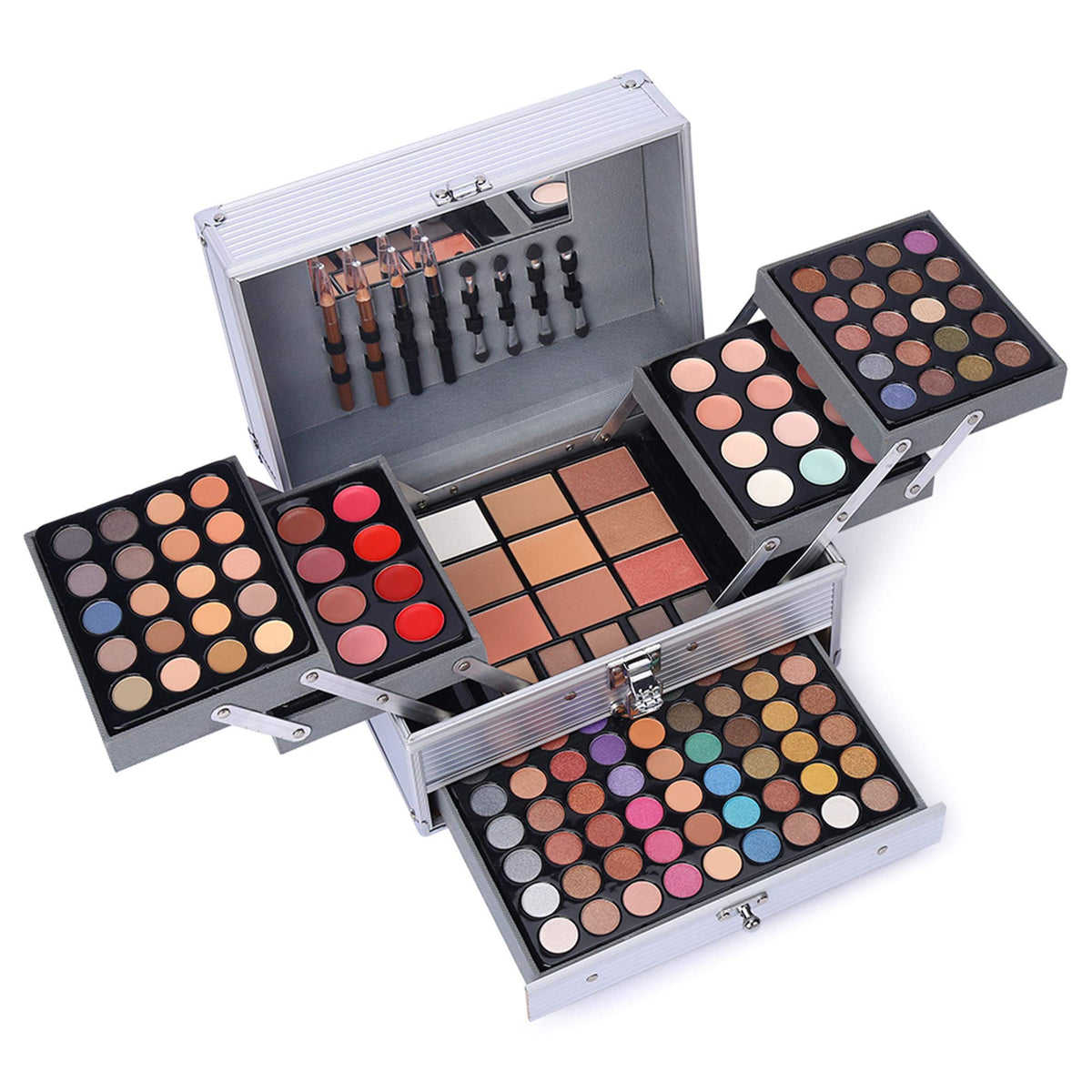 CHARMCODE 132 Colour All In One Makeup Gift Set front view with multiple palettes