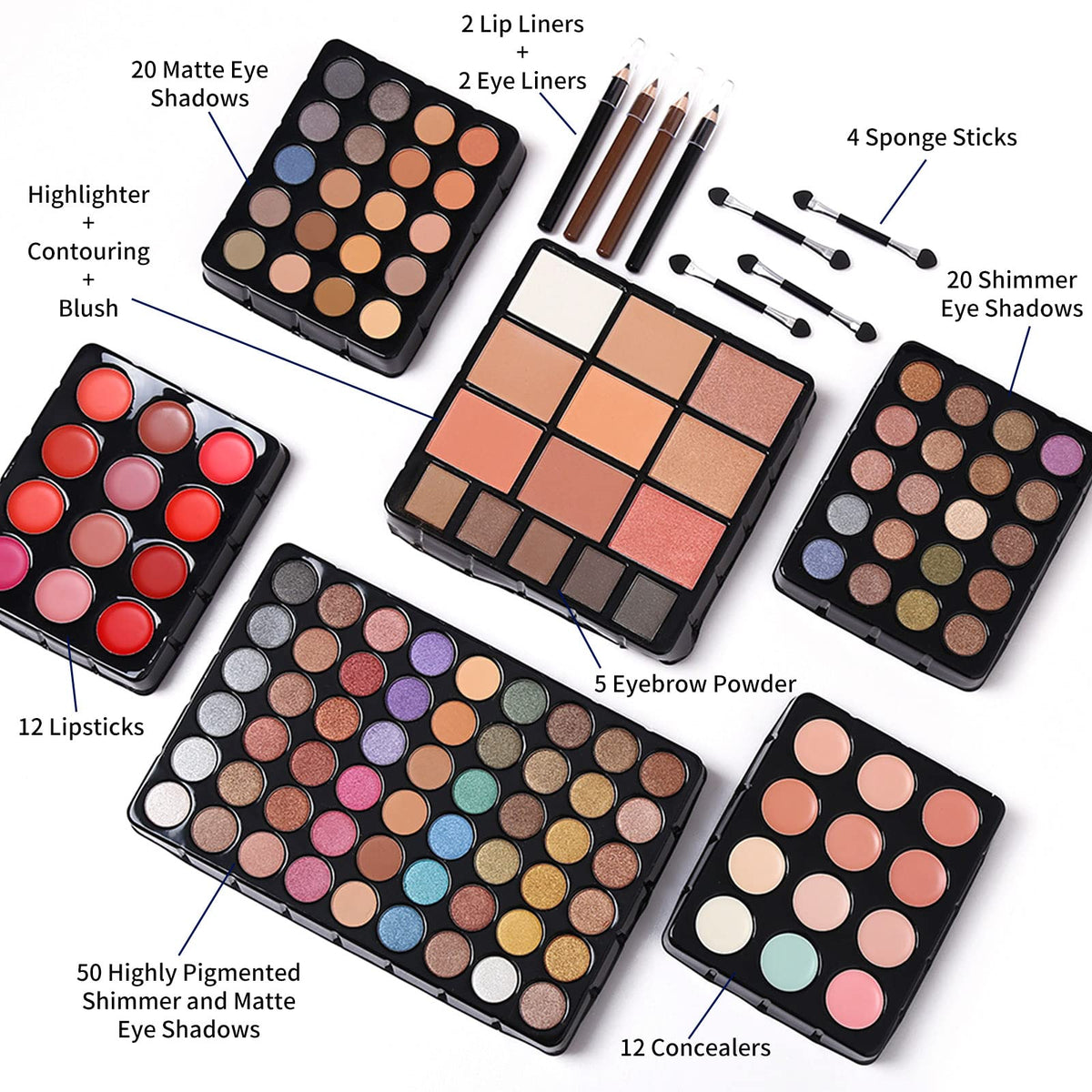 CHARMCODE Makeup Gift Set showcasing vibrant eyeshadow palette