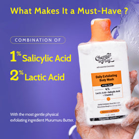 Chemist at Play Exfoliating Body Wash in shower setting