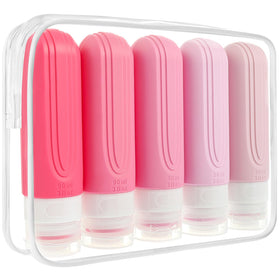 CHEODIN travel bottles 5 pack with toiletry bag