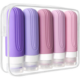 CHEODIN travel bottles for toiletries in a stylish toiletry bag