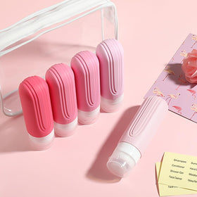 CHEODIN travel bottles in a stylish toiletry bag