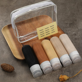 CHEODIN travel bottles showing wide opening for easy filling