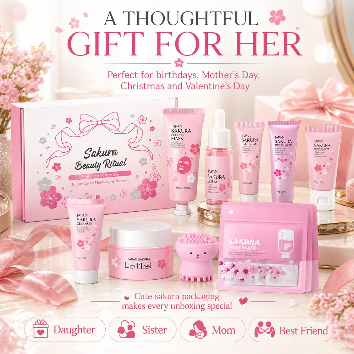 Cherry blossom eye cream from MrCuvaryas Sakura Skin Care Set