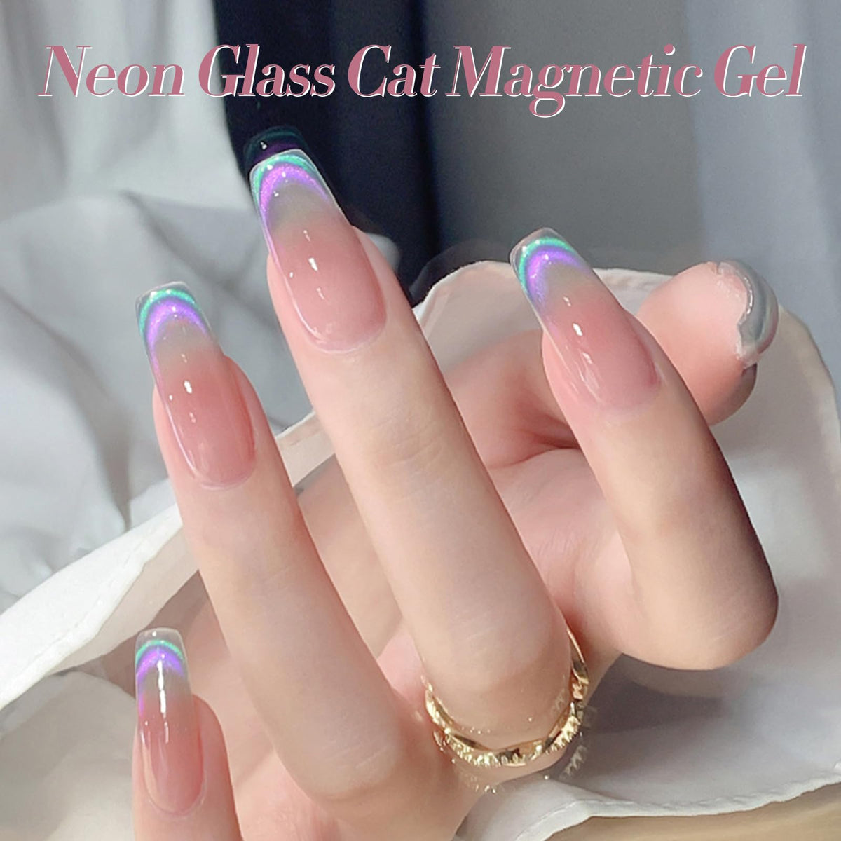 Cherry red cat magnetic eye gel nail polish bottle