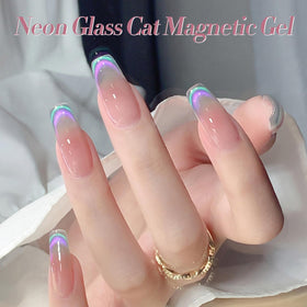 Cherry red cat magnetic eye gel nail polish bottle