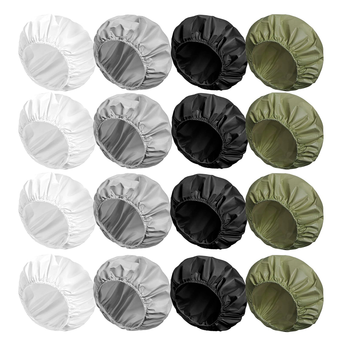 CHFONG 16 PCS Shower Cap Set in assorted colours