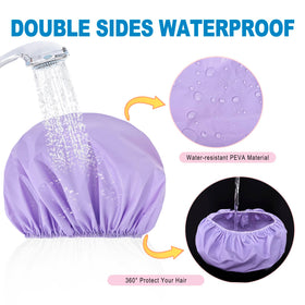 CHFONG shower cap on a bathroom counter