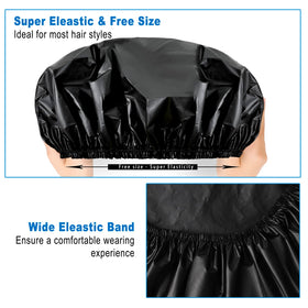 CHFONG shower cap with water-resistant material close-up