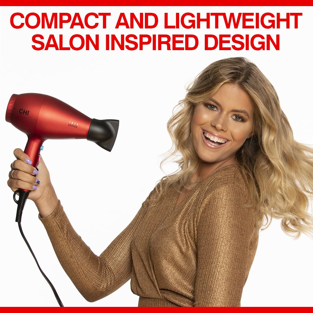 CHI 1875 Series Hair Dryer with concentrator nozzle attachment