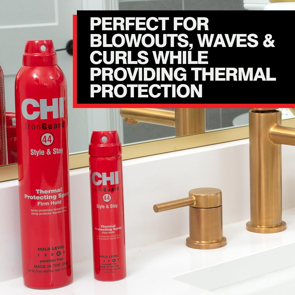 CHI 44 Iron Guard Spray application on hair