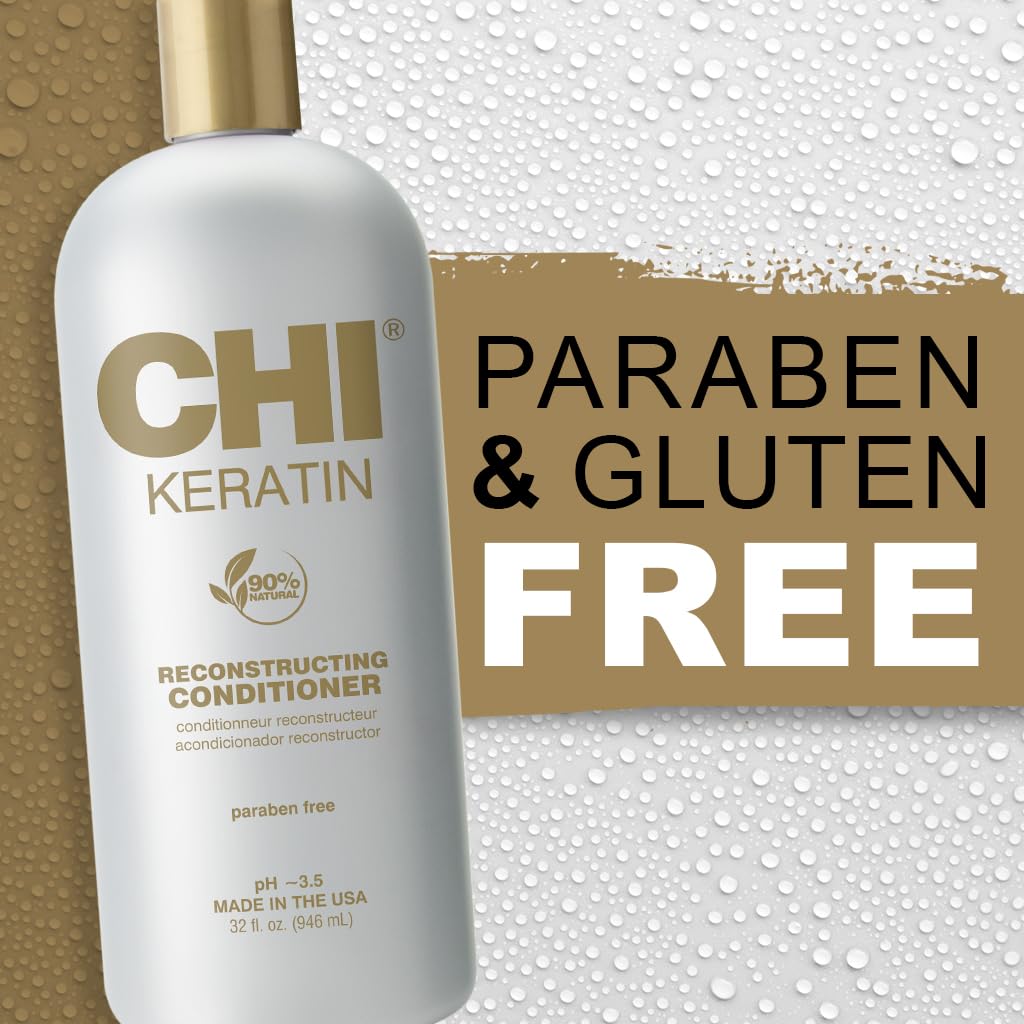 CHI Keratin Conditioner application on hair