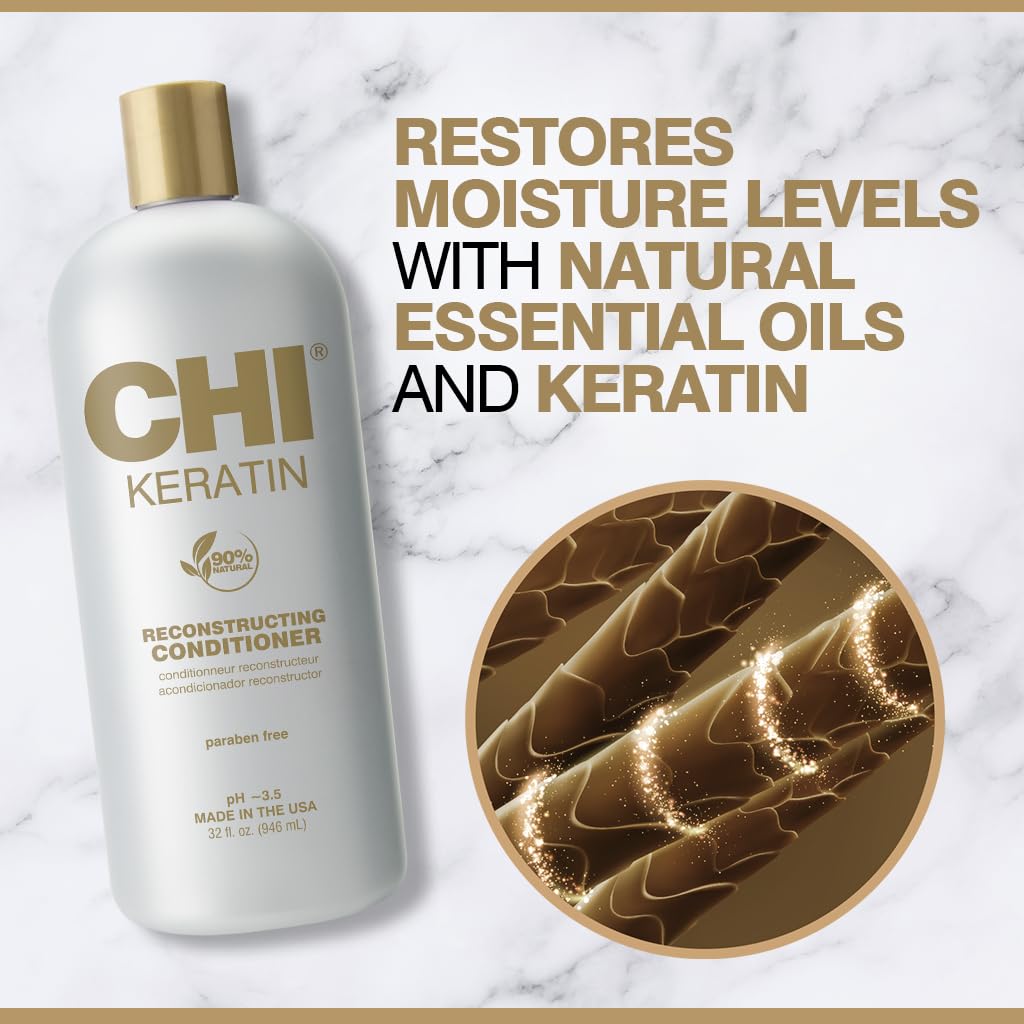 CHI Keratin Conditioner bottle side view