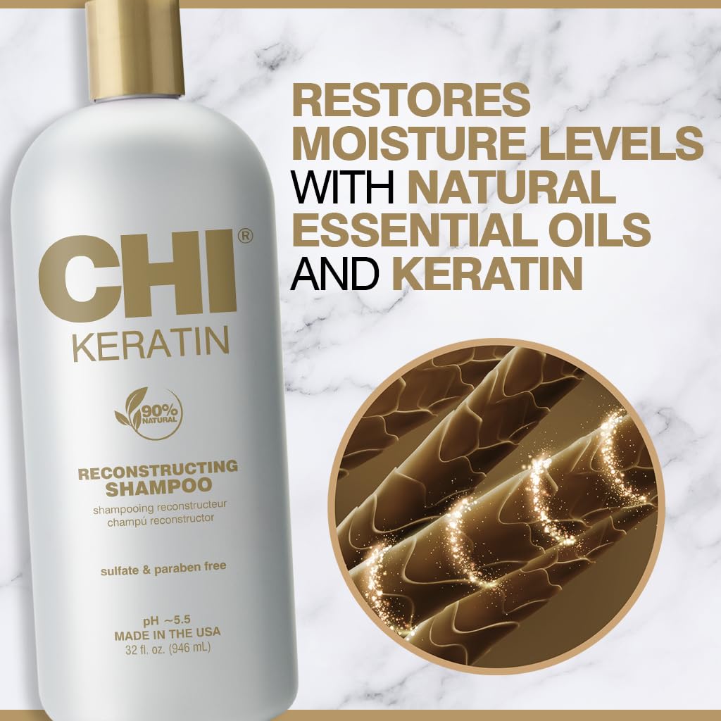 CHI Keratin Shampoo bottle side view