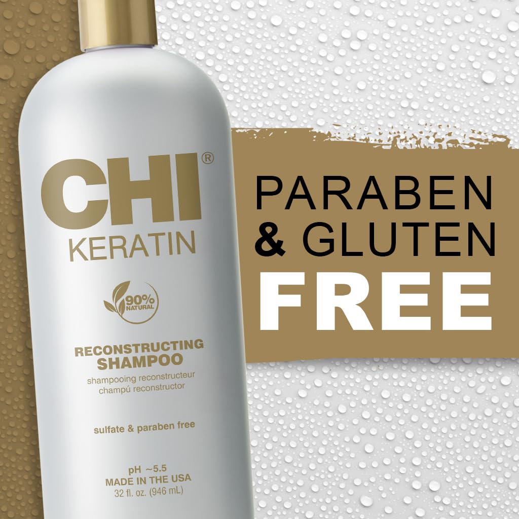 CHI Keratin Shampoo packaging with product details