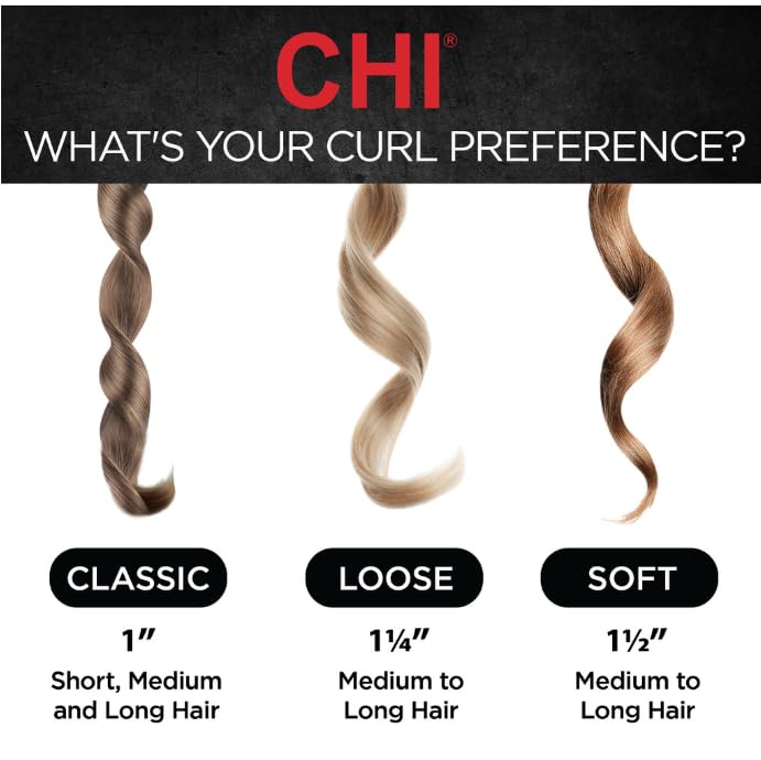 CHI Spin N Curl 1-inch curling iron displaying tangle protection feature