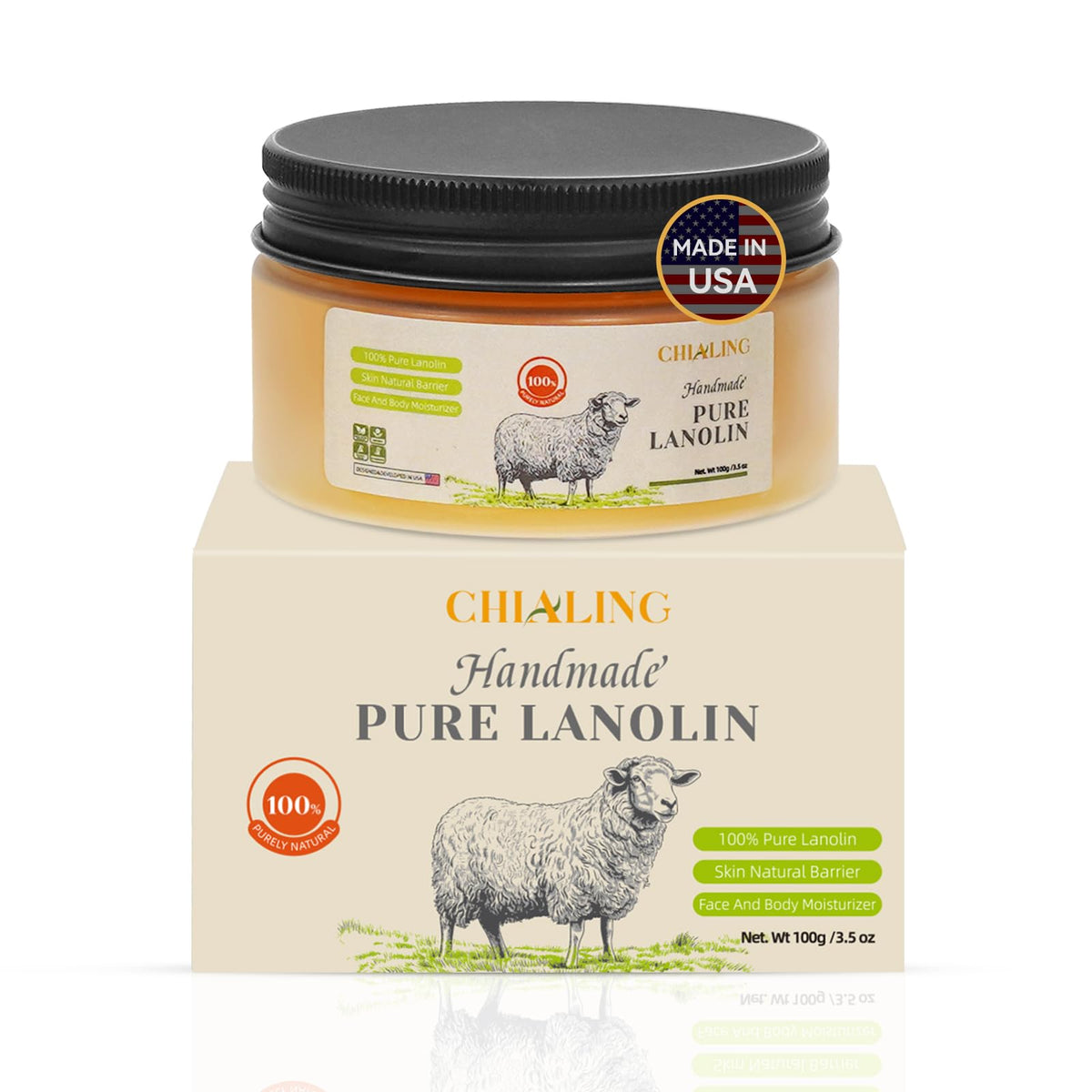 Chialing 100% Pure Natural Australian Lanolin Cream front view