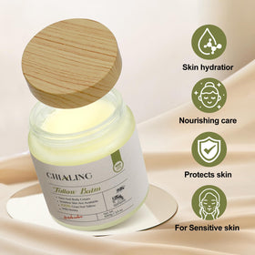 Chialing beef tallow balm with honey texture close-up