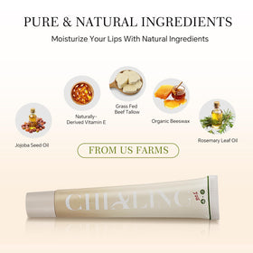 Chialing Beef Tallow Lip Balm peppermint balm in use