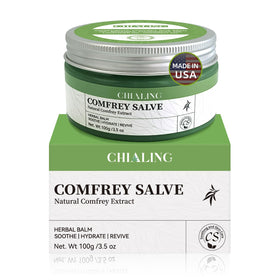 Chialing Comfrey Salve 3.5oz front view with packaging