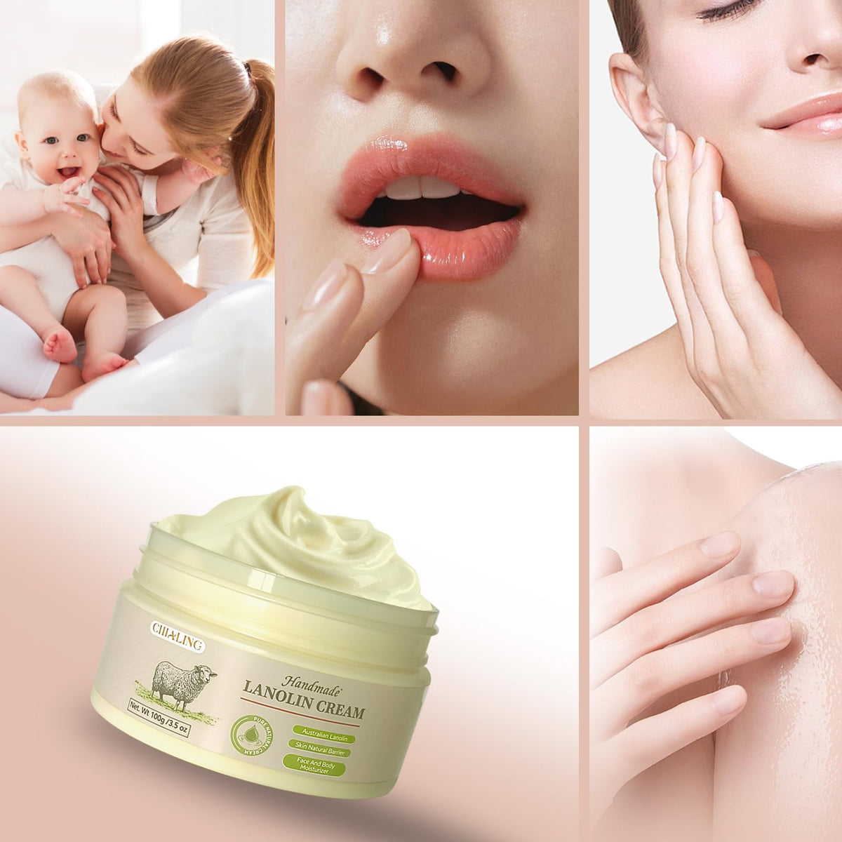 Chialing Lanolin Cream lifestyle scene with family