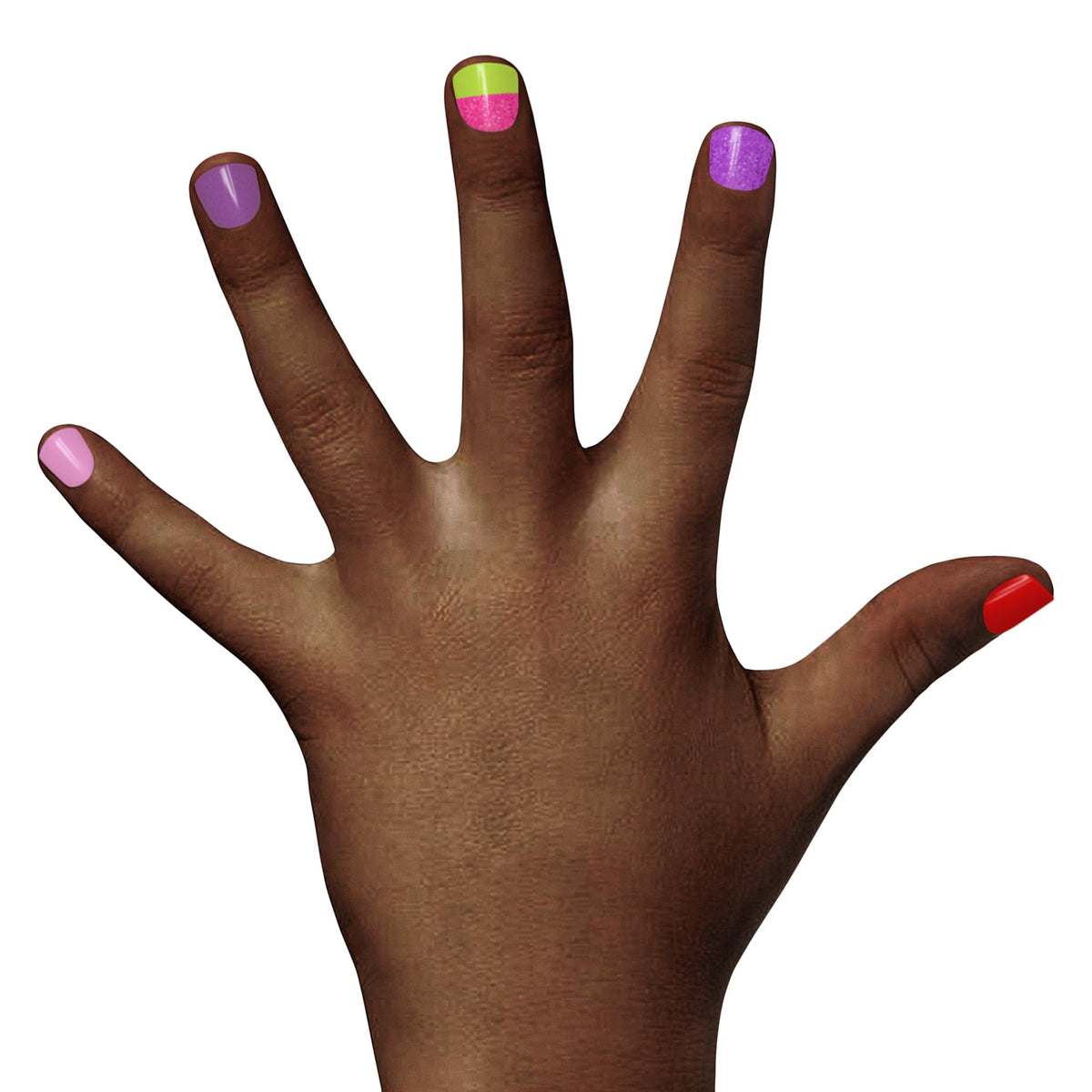Child applying Piggy Paint Nail Polish with playful colours