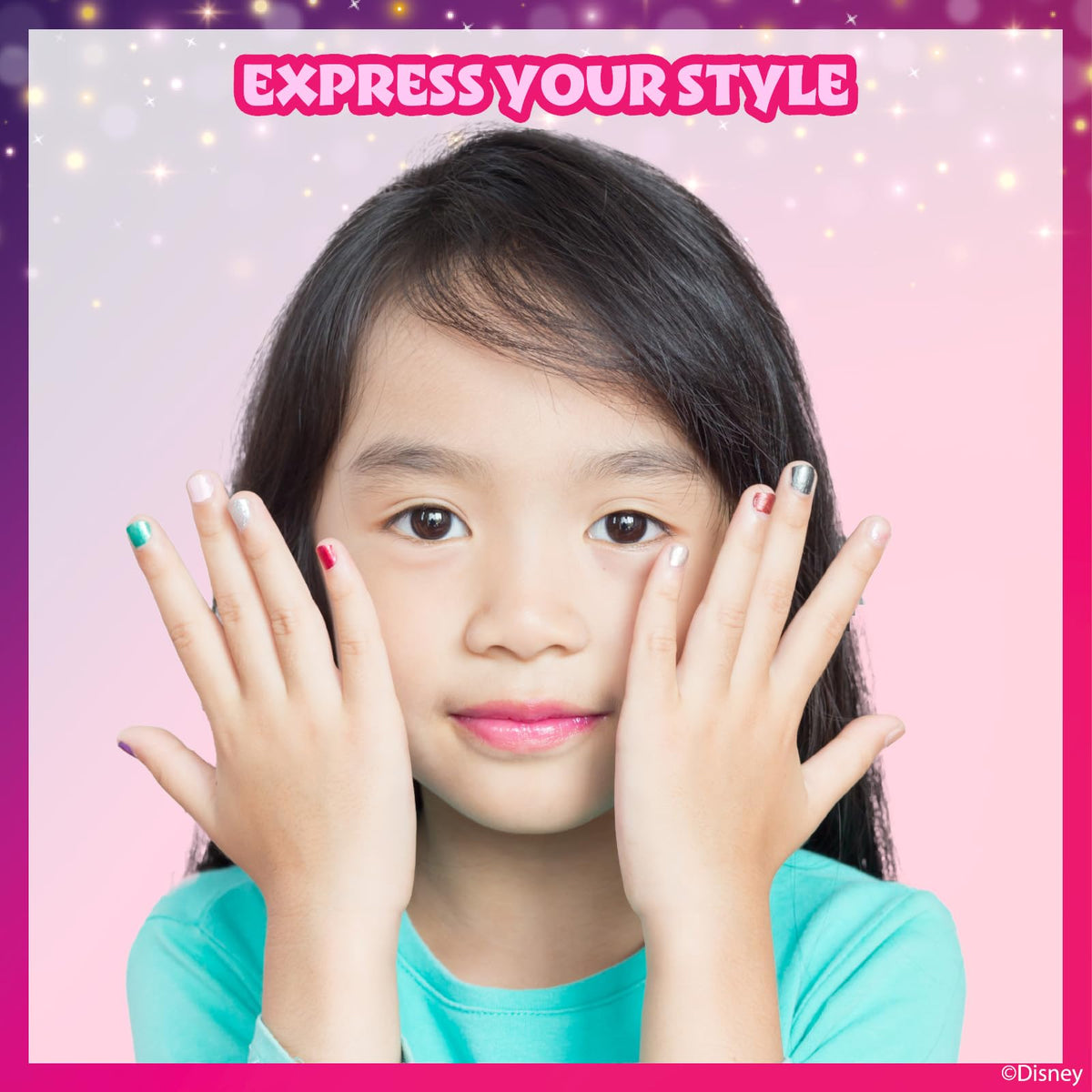 Child enjoying nail art with Townley Girl polishes