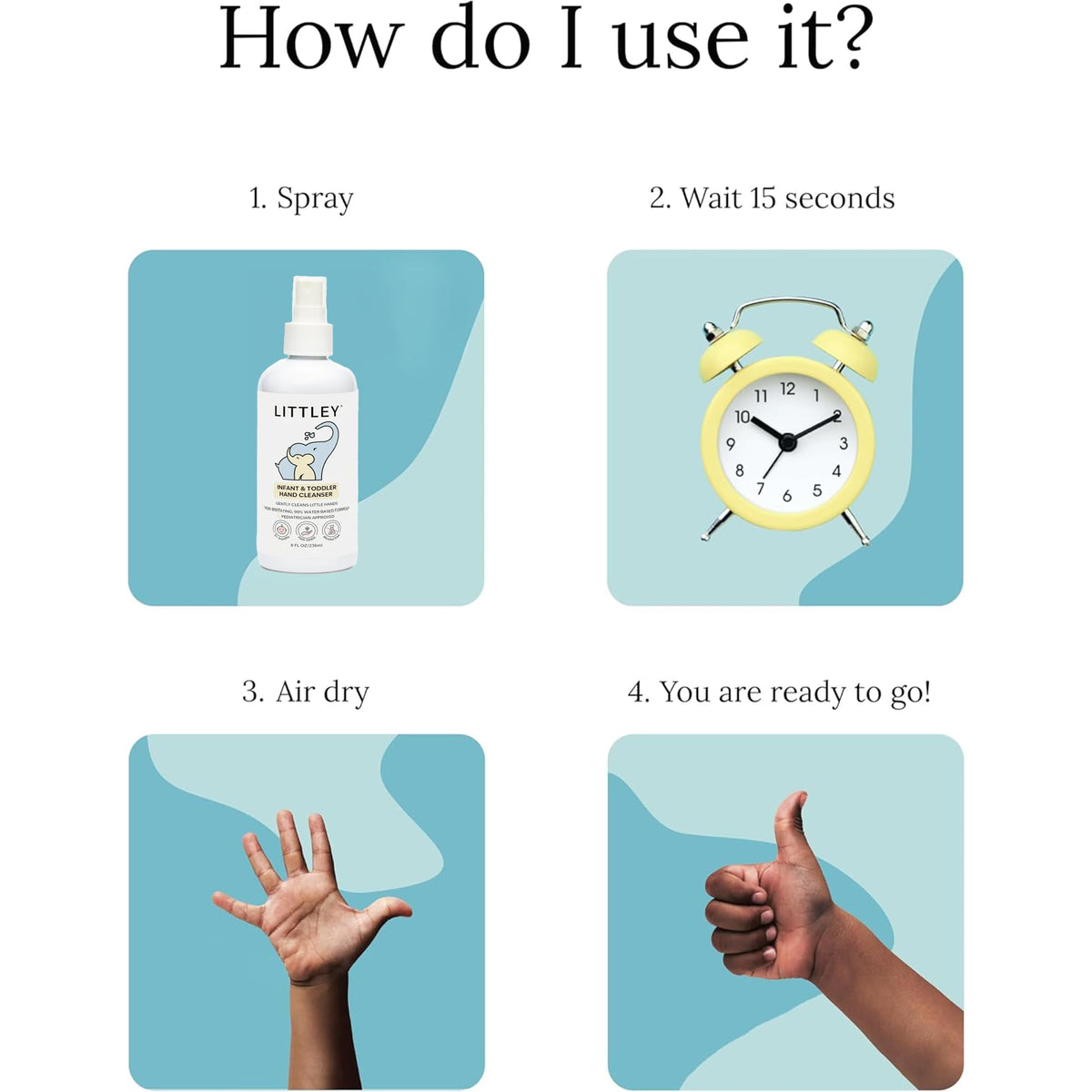 Child enjoying outdoor play after using LITTLEY hand cleanser