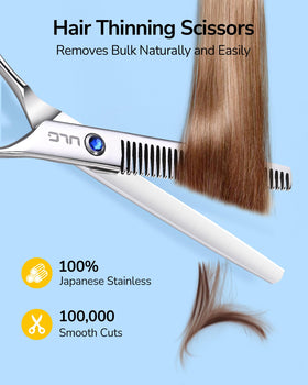 Child-friendly ULG hair cutting scissors in use