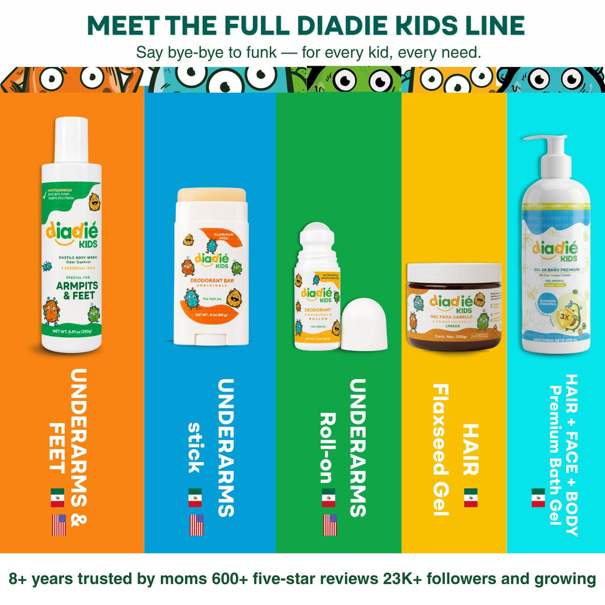 Child holding DIADIÉ kids roll-on deodorant