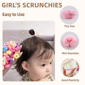 Child's hair styled with WDGROW small hair ties