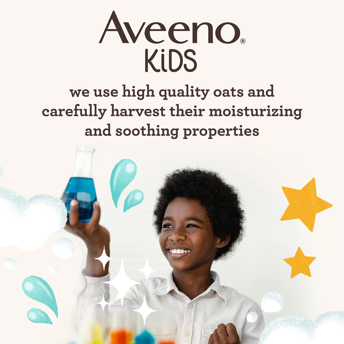 Child using Aveeno Baby Kids Sensitive Skin Gel Cream