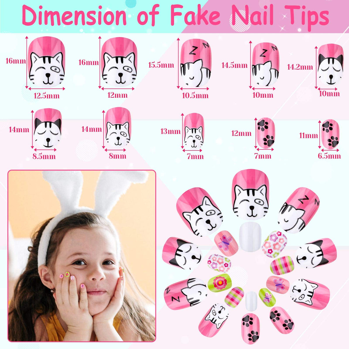 Children applying Thrilez press on nails at a party
