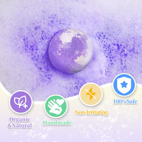 Children enjoying bath time with colourful bubbles