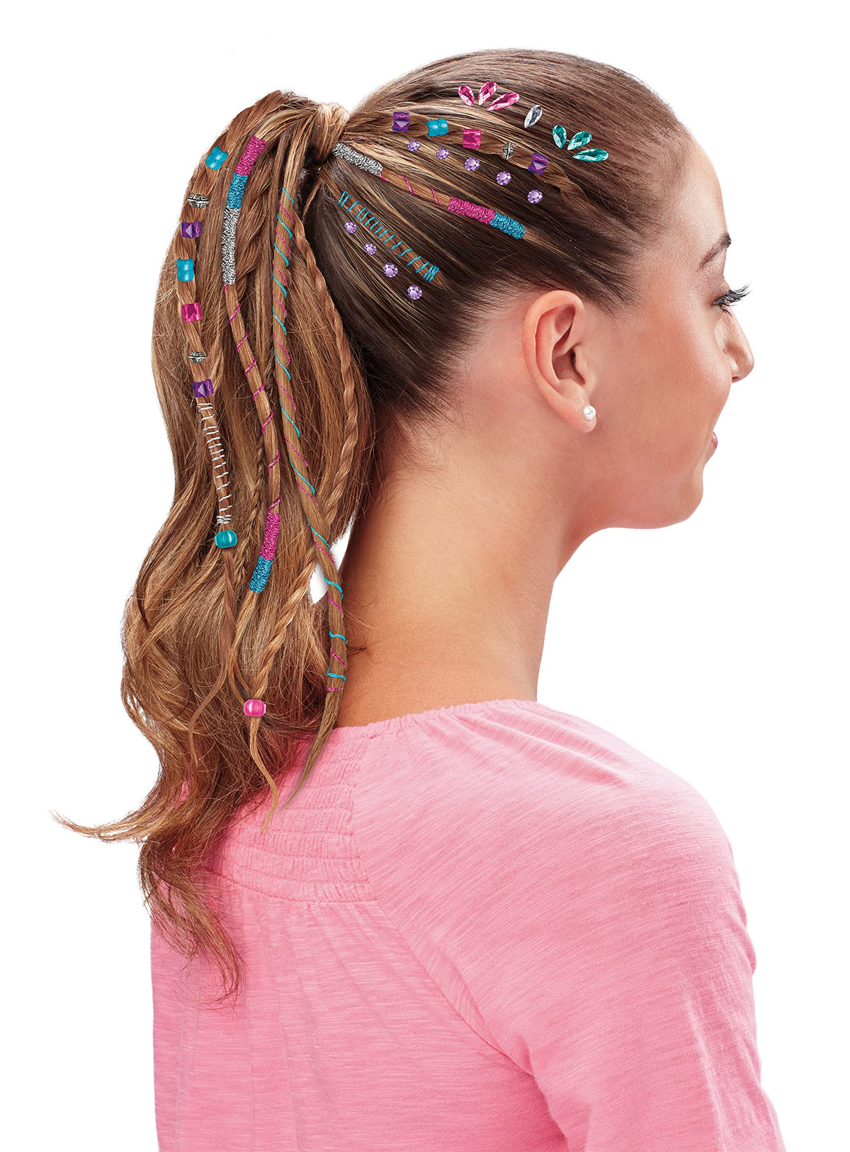 Children using Cra-Z-Art Deluxe Hair Designer to create hairstyles