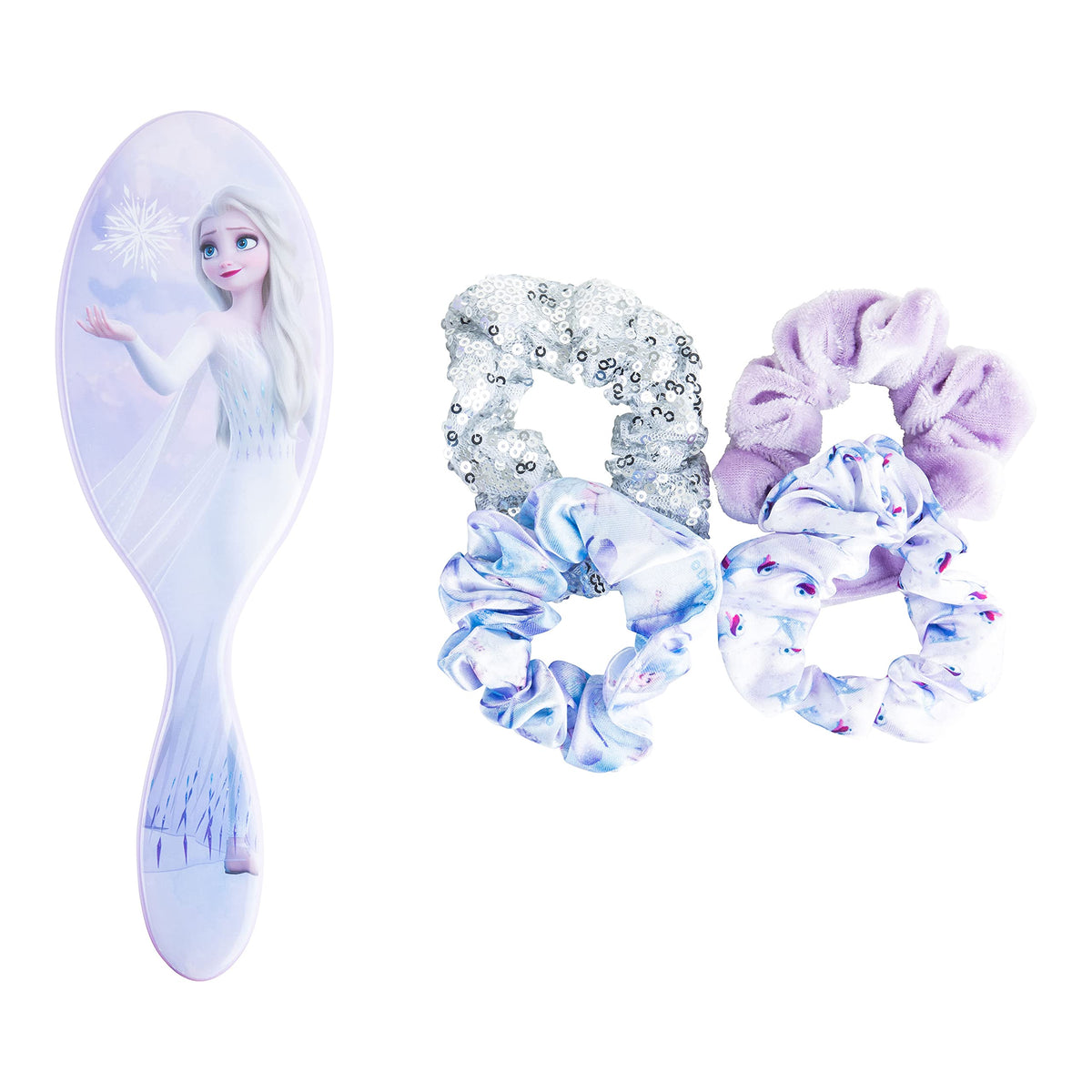 Children using LUV HER Frozen Hairbrush and scrunchies