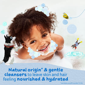 Childs Farm Kids Hair and Body Wash in a bathroom setting