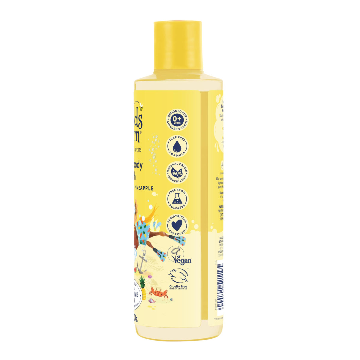 Childs Farm Kids Hair and Body Wash with ingredients list