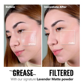 Chillab Lavender Matte Powder showing ultra-fine translucent texture