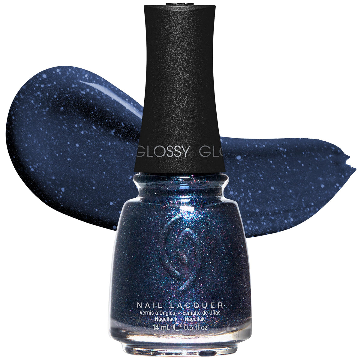 China Glaze Fall From Grace deep sapphire blue nail polish front view