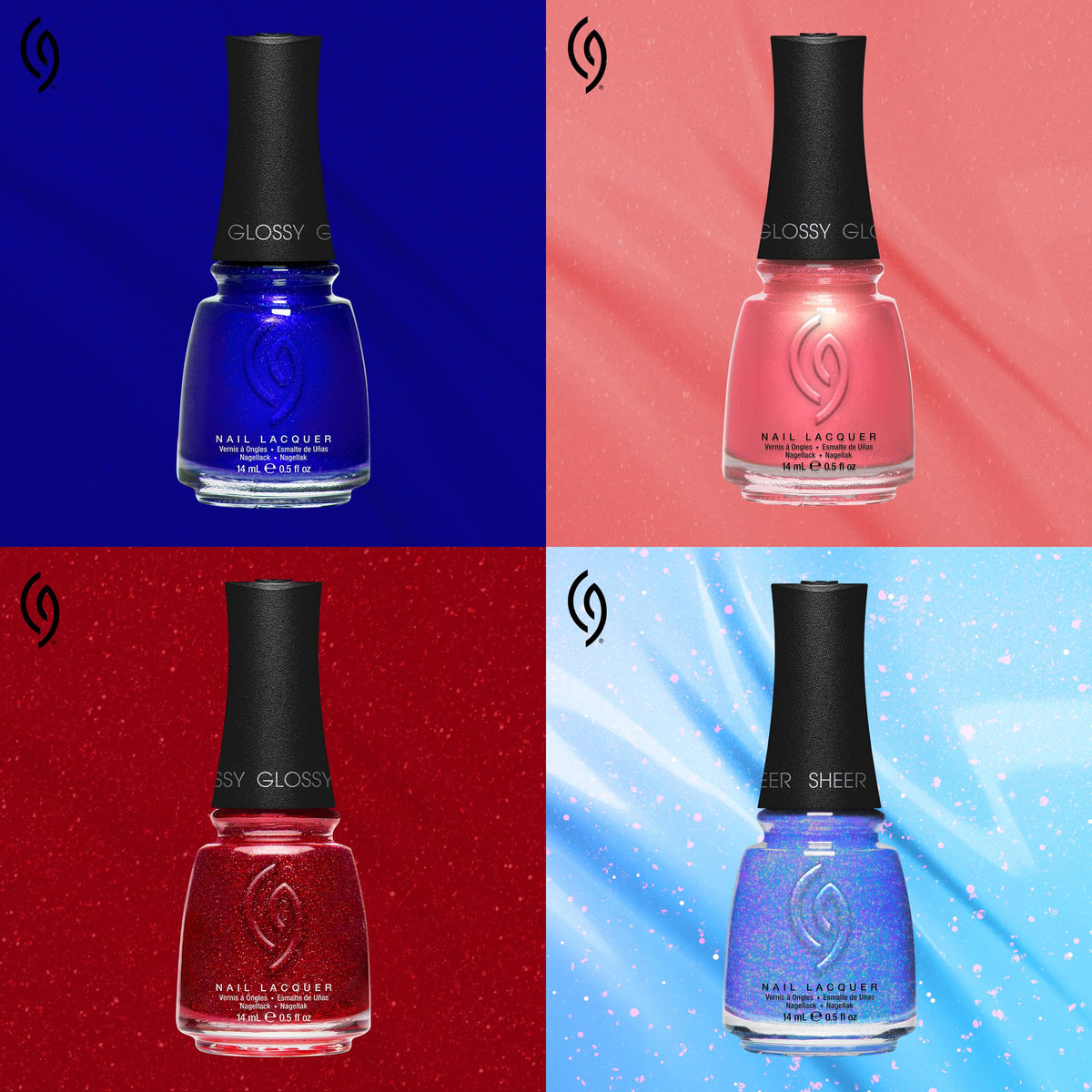 China Glaze Fall From Grace nail lacquer with glitter detail